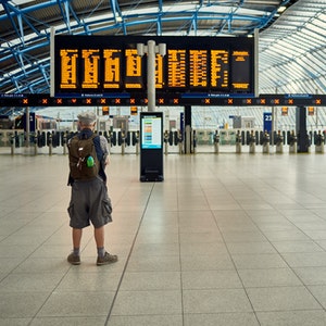 Person at the airport